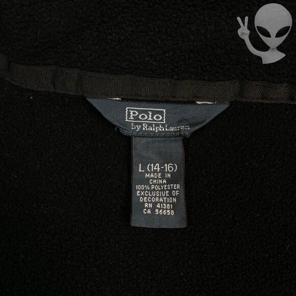 Polo Ralph Lauren Men's Fleece Jacket Size Small Black Cozy - Picture 4 of 5